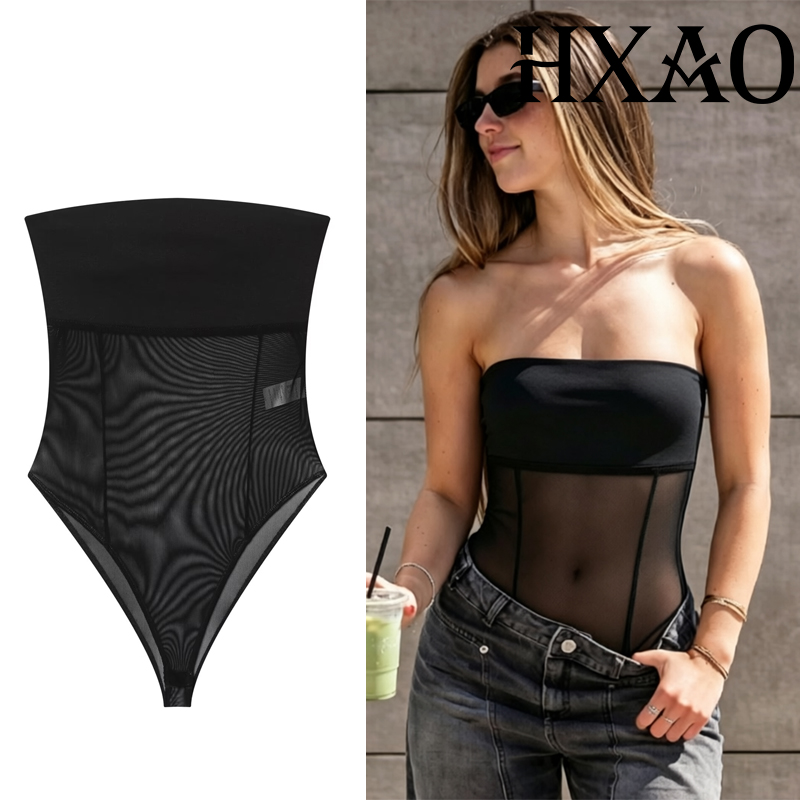 Strapless Bra Backless - Женское летнее боди HXAO из тюля