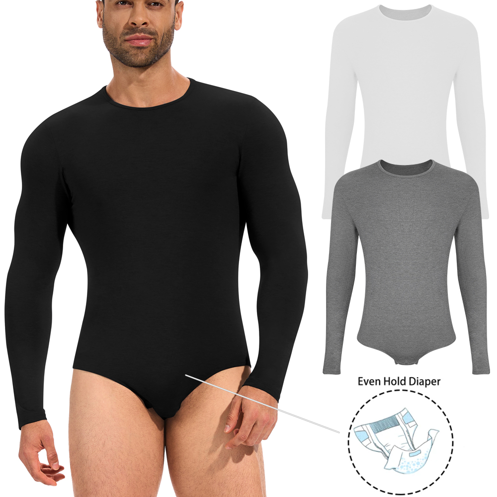 Shapewear Bodysuit Firm - Мужское боди с длинными рукавами, формирователь