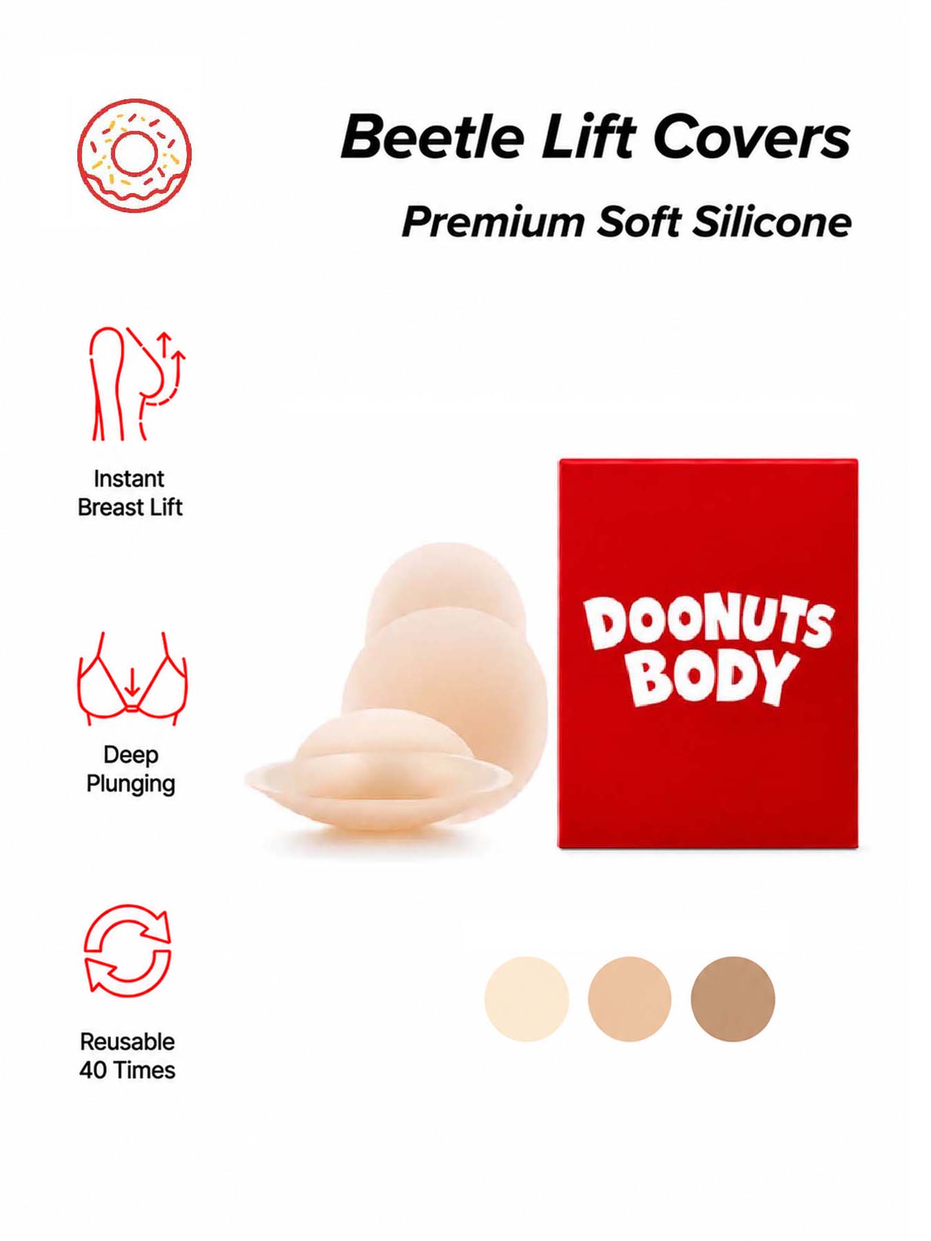 DOONUTS Невидимые накладки для – обзор и цена Nipple Cover Pasties