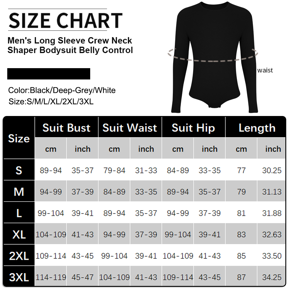 Мужское боди с длинными рукава – обзор и цена Shapewear Bodysuit Firm